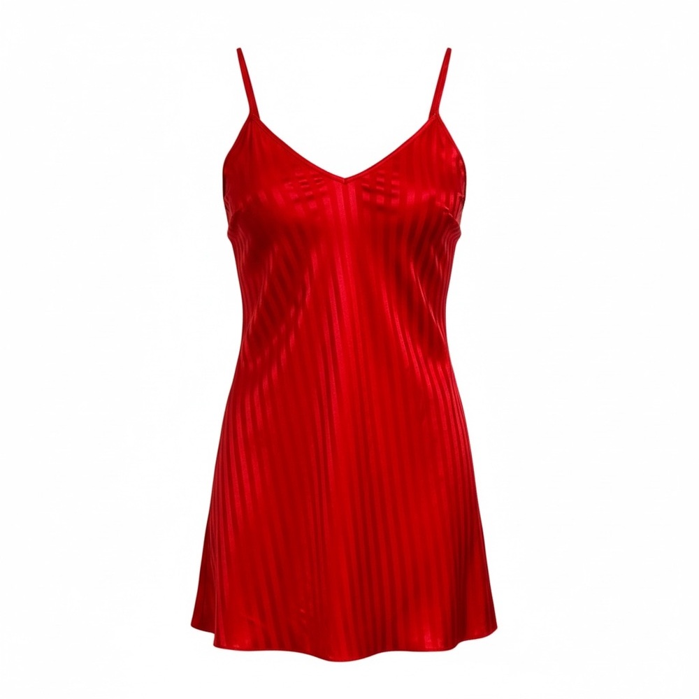 Vintage 90’s Red Slip Chemise Slip Nightgown Large Valentines Day Sexy Siren